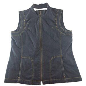 Womens Western Jacket Vest Miss Alliage Collection Lightweight Gold Stitch L